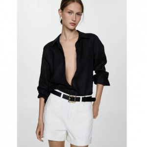 Mango 高腰牛仔短裤