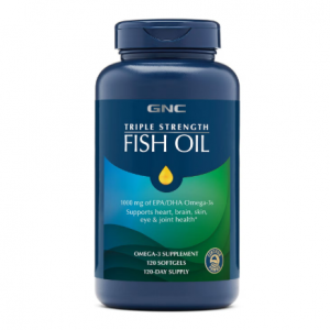 GNC 三倍强效鱼油软胶囊 1000 mg - 120 粒（120 份）