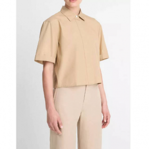 Vince 女士短款纯棉衬衫