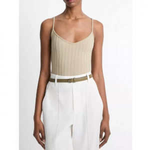 Vince 女士罗纹 V 领吊带背心