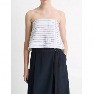 Vince Trellis Plaid 女士抹胸上衣