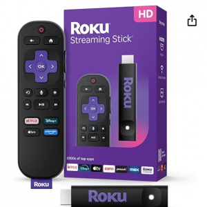 Amazon - Roku Streaming Stick HD 2025高清流媒体播放器，带语音遥控器，6.7折