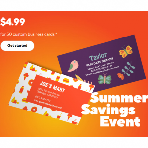50张定制名片仅需$4.99 @ Staples Print & Marketing Services