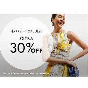 THE OUTNET US 独立日大促 精选VALENTINO GARAVANI、ZIMMERMANN、GANNI等时尚服饰鞋包折上折特惠 