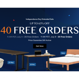 4th of July Extended Sale: Up to 65% Off @ FlexiSpot