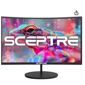 Amazon - Sceptre 曲面 27 英寸 FHD 1080p 75Hz LED 显示器（带 HDMI VGA 内置扬声器），6.3折