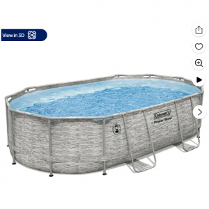 Walmart - Coleman Power Steel 16 ft. x 10 ft. x 42 in. 椭圆形金属框架地上泳池套装，直降$190