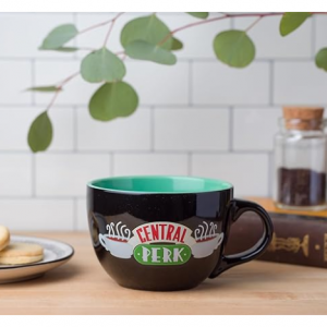 Silver Buffalo FRIENDS Central Perk Black Ceramic Mug Oversized for Coffee, Soup, 24 Ounces@Amazon