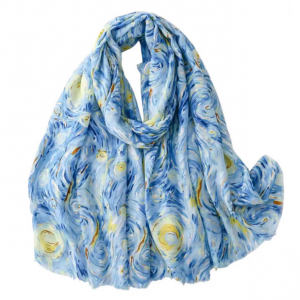 Shop Don't AsK 蓝色印花围巾