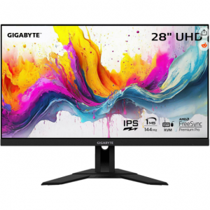 技嘉 - M28U - 28 英寸 IPS 游戏显示器 - UHD 3840x2160 - 144Hz - 1ms GTG - AMD FreeSync Premium