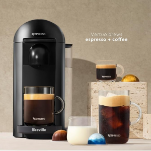Nespresso Vertuo Plus Breville 浓缩咖啡机，墨黑色