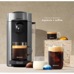 Nespresso Vertuo Plus 咖啡机和浓缩咖啡机（De'Longhi 出品），灰色