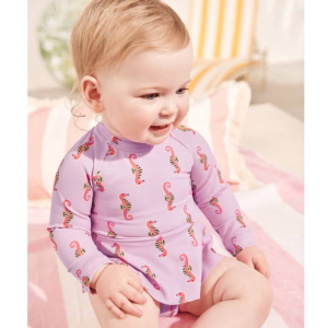 Hanna Andersson Baby One-Piece Skirted Rashguard Swimsuit