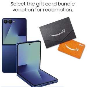 Amazon - 三星Galaxy Z Flip7 512GB，直降$320 + 送$200礼卡