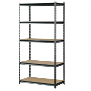 Muscle Rack 5-Shelf Steel Storage Shelf Unit, Silver/Black, 4000 lb Capacity @ Walmart
