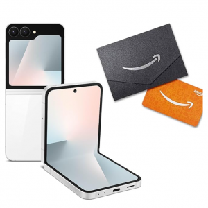 Amazon - Samsung  Galaxy Z Flip7 FE 白色 128GB，直降$100 + 送$100礼卡  