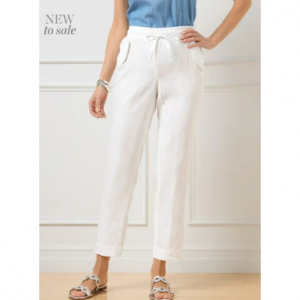 Pull-On Washed Linen Joggers