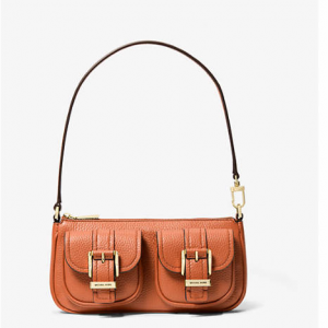 MICHAEL Michael Kors Zoe 小号鹅卵石纹皮革手拿包