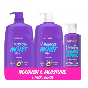 Amazon美亚Aussie袋鼠奇迹洗发护发3件套装热卖