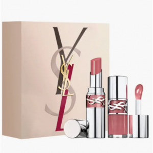 Nordstrom周年庆Yves Saint Laurent圣罗兰啵啵唇冻粉银圆管唇膏套装热卖 相当于6.7折