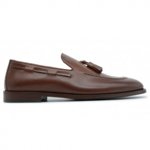 BRUNELLO CUCINELLI Tassel Leather Loafers Brown