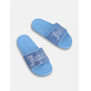 Juicy Couture Dusk blue diamanté 丝绒凉拖
