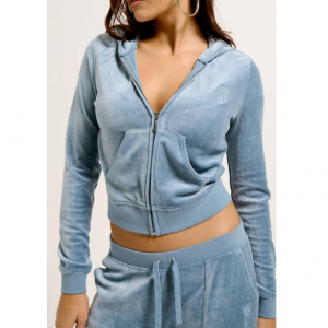 Juicy Couture Bluestone bamboo 丝绒连帽运动衫