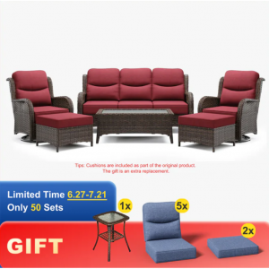 Hawthorne 6件套沙发套装（含 5 个蓝色替换垫）