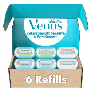 Gillette Venus 女士刮毛刀刀頭替換裝 4刀頭+2豪華刀頭