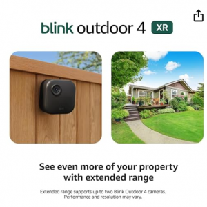 Amazon - Blink Outdoor 4 XR（最新型号）4 摄像头系统，4折