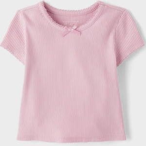 Baby And Toddler Girls Ribbed Baby Tee - purple