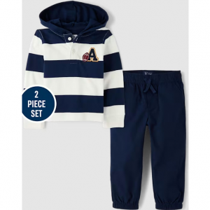 Baby And Toddler Boys Varsity 2-Piece Outfit Set - blue