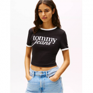 Tommy Jeans Script Logo Ringer T-Shirt