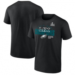 NFL Philadelphia Eagles Fanatics Black Super Bowl LIX Champions Legacy Iconic Victory 男士T恤
