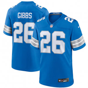 NFL Detroit Lions Jahmyr Gibbs Nike Blue Game 男士球服