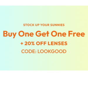 Eyewear Savings: Buy One Get One Free + 20% Off Lenses @ EyeBuyDirect