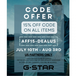 G-Star 全场男女时尚潮流服饰限时促销  