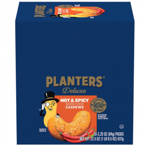 PLANTERS Spicy Cajun Cashews, 2.25 oz bags (Pack of 10)