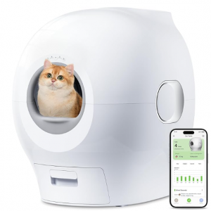 PETGUGU PW5 真全自动猫砂盆 粉碎猫砂团直接冲走 @ Amazon