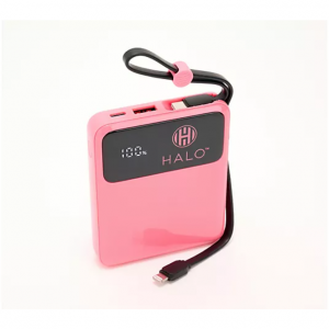 HALO 5,000mAh Power Bank w/ Built-In Cables