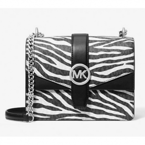 90% OFF Michael Kors Greenwich Small Animal Print Logo Crossbody Bag 