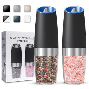 UNNEES Gravity Electric Salt and Pepper Grinder set of 2 @ Amazon