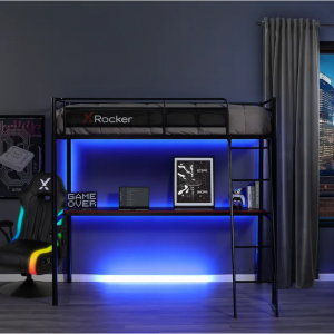 X Rocker HQ 双层单人电竞高低床 带LED灯 @ Walmart