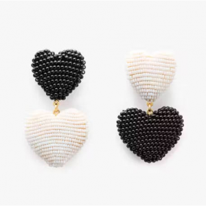 Kate Spade Heart You Beaded Double Drop Earrings