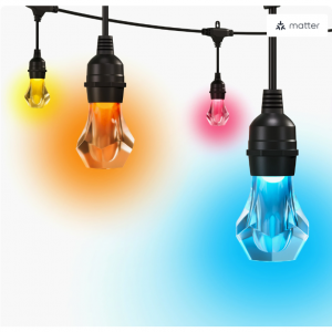 Matter Smart Multicolor Outdoor String Lights Smarter Kit (49ft) for $129.99 @Nanoleaf