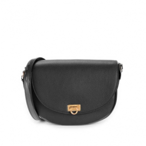 FERRAGAMO Gancini 真皮马鞍斜挎包