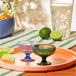 Mainstays by Becky G. & Alejandra Acrylic Mini Margarita Coupe Shot Glasses, Multicolor, 2 Count