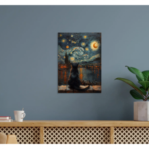Starry Night And The Cat