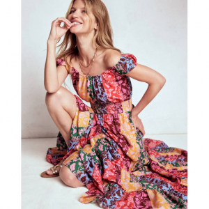 Boden Scoop Cotton Tiered Dress