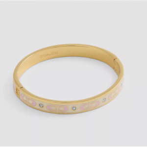 Coach Outlet signature enamel hinged bangle